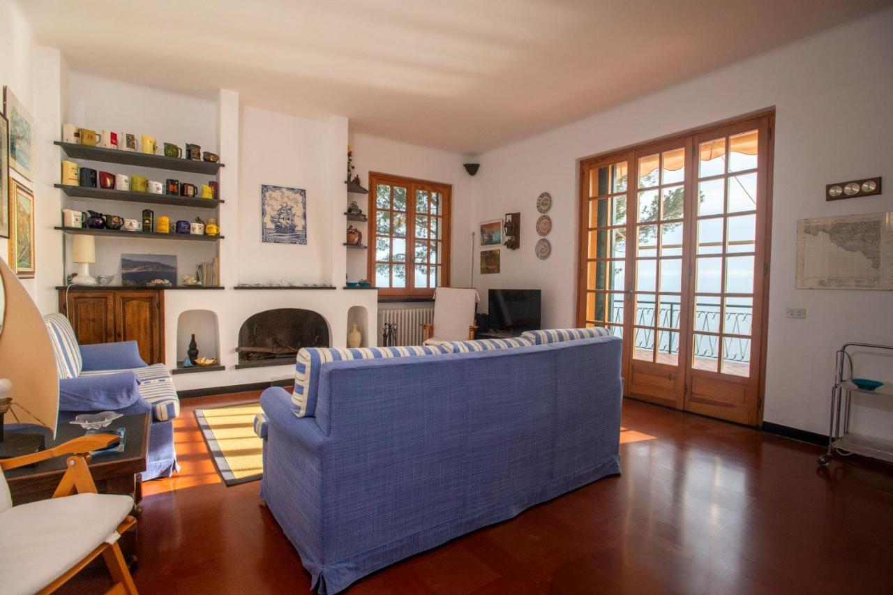 080 - La Villa Storica Il Vigneto 45B, Terrazza Sul Mare - Parcheggio Privato Gratis Moneglia Eksteriør billede